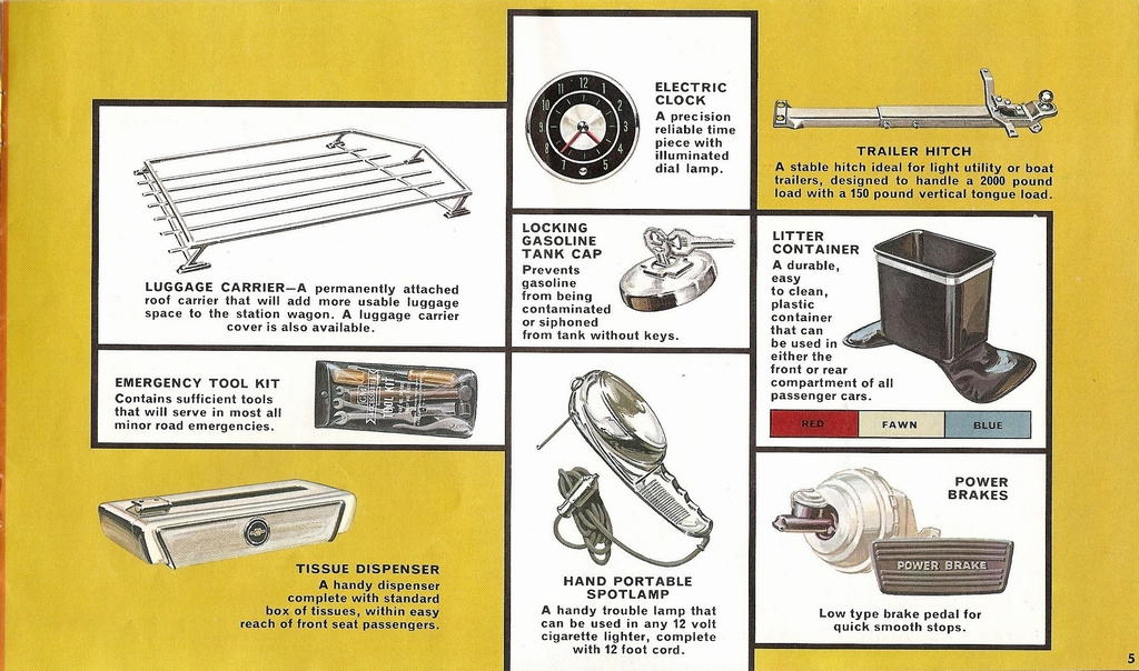 1964 Chev Chevelle Accessories Brochure Page 3